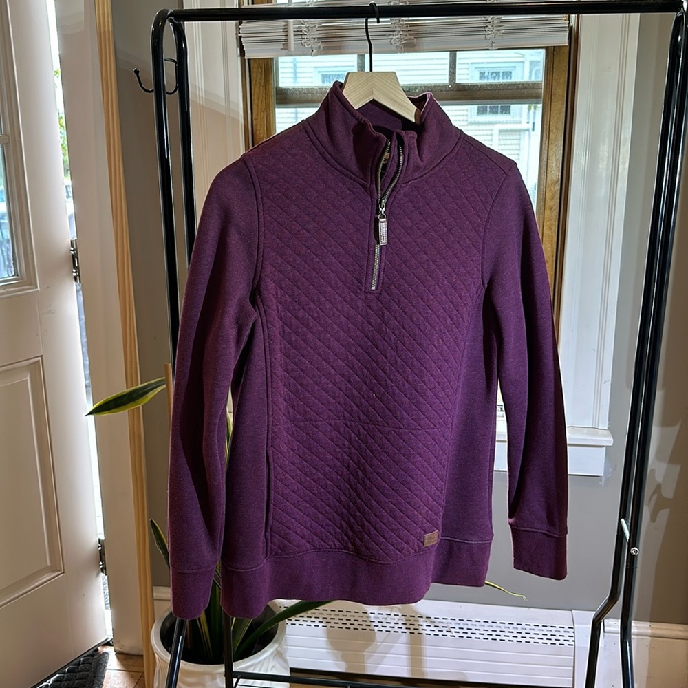 L.L. Bean plum 1/4 zip (never worn)